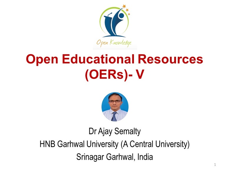 OER-V: OER in India and SWAYAM