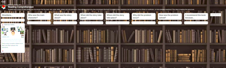 Reading Comprehension Padlet