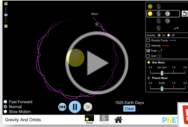 Gravity Simulation: Learn how gravity controls our solar system