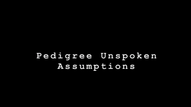 Pedigree Unspoken Assumptions V1.0