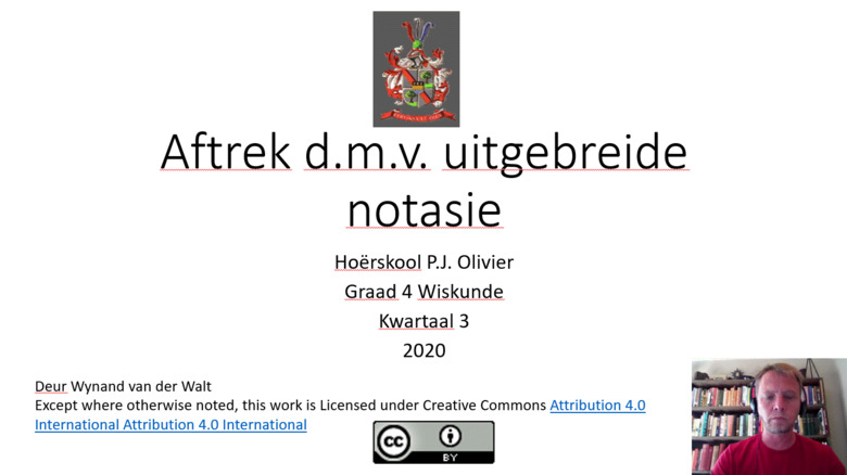 Aftrek d.m.v. uitgebreide notasie