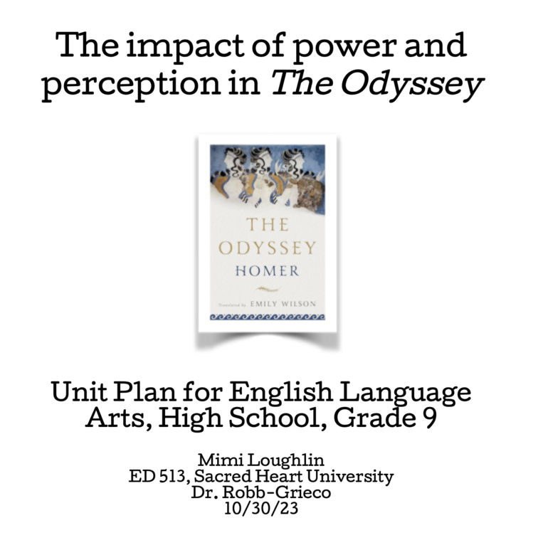 Unit Plan for English Language Arts, High School, Grade 9