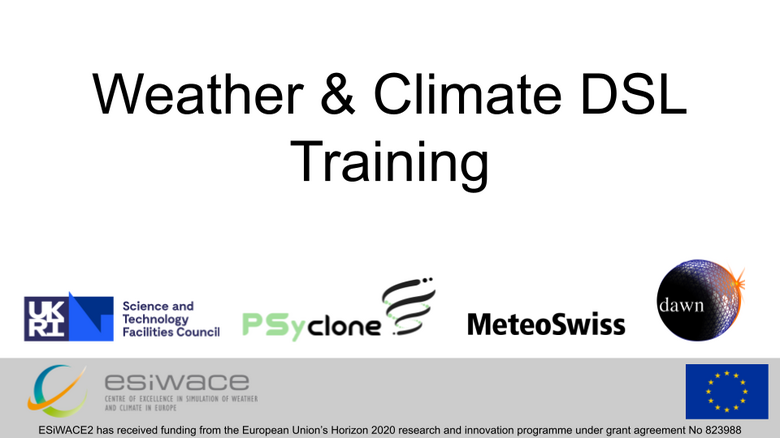 Weather & Climate DSL Training