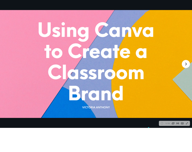 Using Canva to Create A Classroom Brand (PD Assignment)