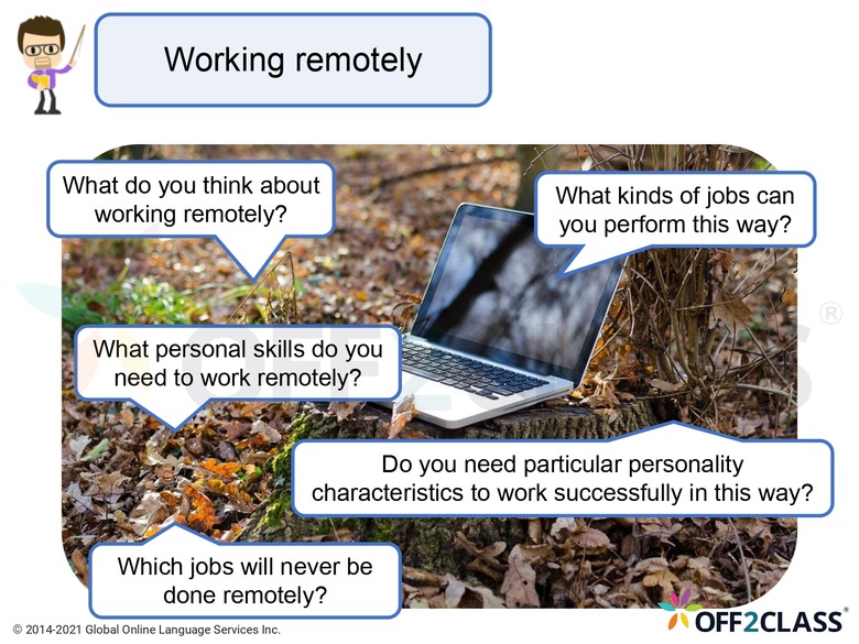 Speaking - Working Remotely and Online - Off2Class Lesson Plan