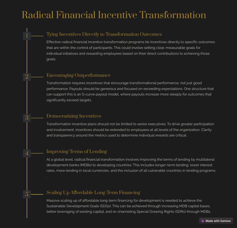 Radical Financial Incentive Transformation