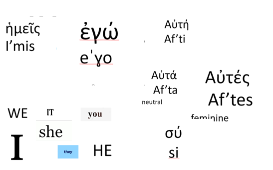 Three-person  personal pronoun in New Testament Greek