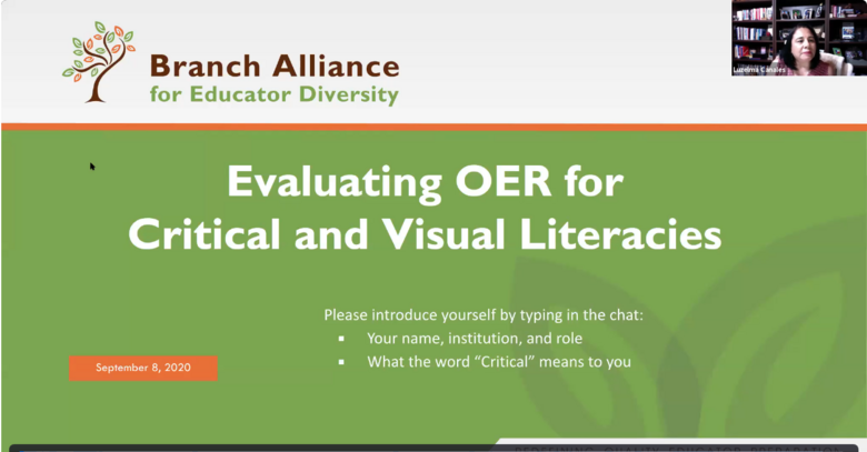 BranchED OER Faculty Showcase Webinar 1