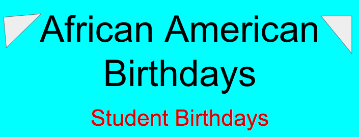 African American birthdays