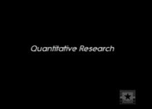 Quantitative Research Video