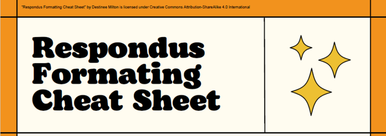 Respondus Formatting Cheat Sheet