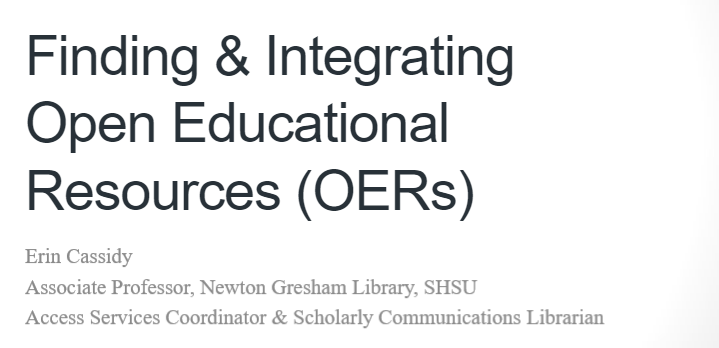 Finding and Integrating OERs