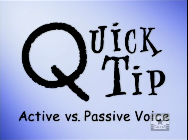 Active vs Passive Voice Video