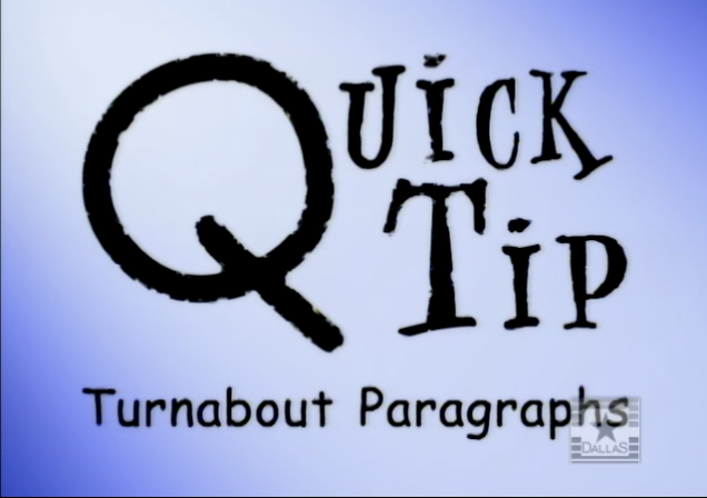 Turnabout Paragraphs