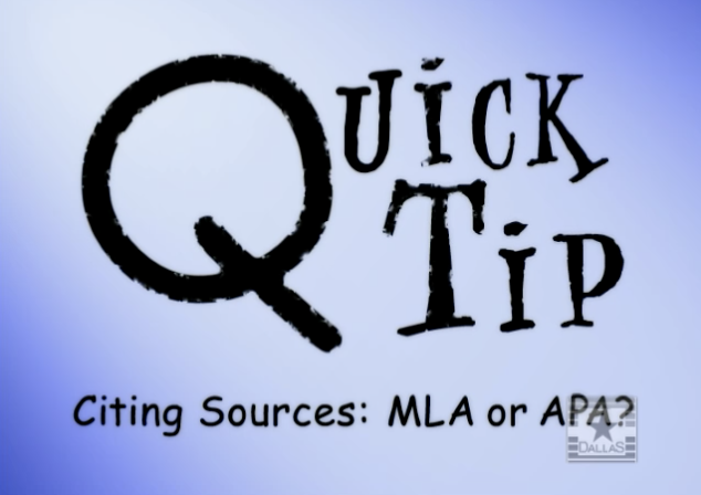 Citing Sources – MLA or APA