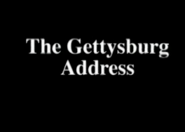 Turning Points - The Gettysburg Address